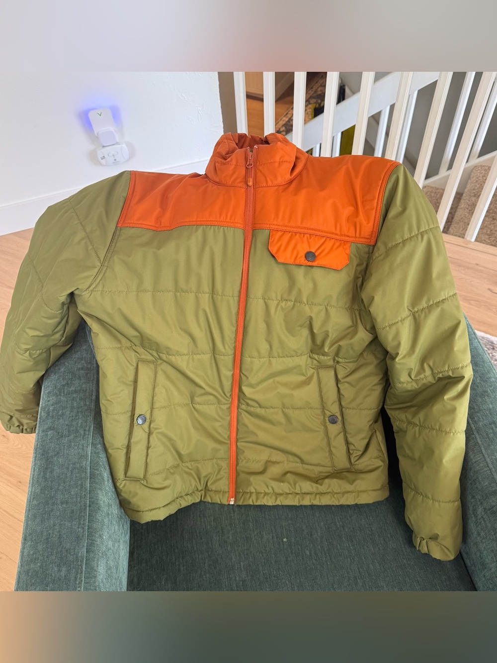 United by Blue Bison down Olive & Orange Puffer Jacket